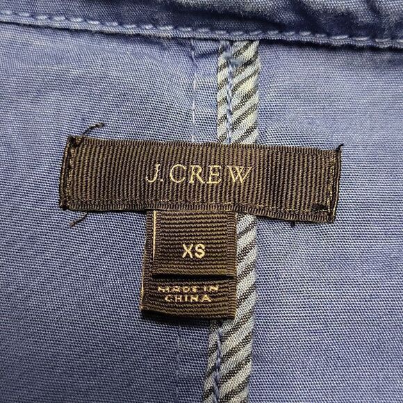 J Crew Blue Cotton Utility Jacket Size XSmall - Picture 12 of 13